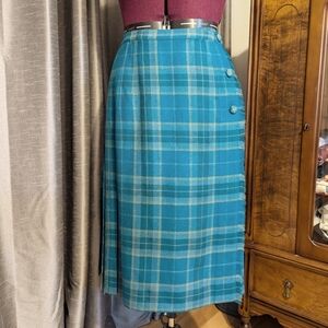 Vintage Wool Kilt Skirt, Small, by Aljean Canada, EUC